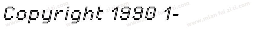 Copyright 1990 1字体转换